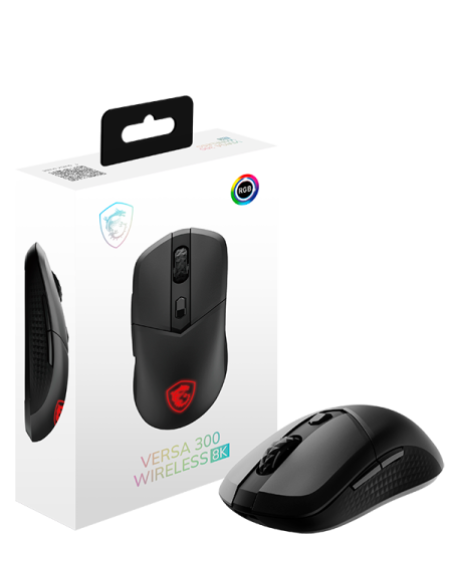 RATON MSI VERSA 300 WIRELESS 8K (NEGRO)