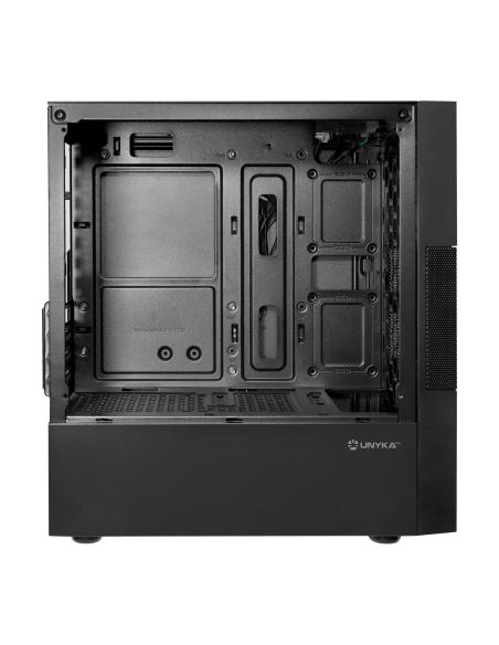 CAJA MICRO-ATX SEMITORRE UNYKA AERO C25(FUENTE500W) 2USB3.0 1USB2.0 NEGRO 52125