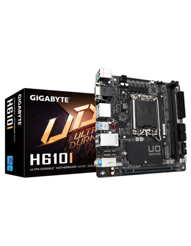PLACA GIGABYTE H610I,INTEL,1700,H610,2DDR5,128GB,VGA+HDMI+2DP,GBLAN,4SATA3+1M.2,4USB3.2,M-ITX