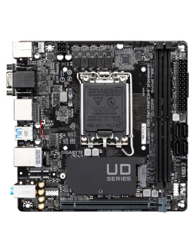 PLACA GIGABYTE H610I,INTEL,1700,H610,2DDR5,128GB,VGA+HDMI+2DP,GBLAN,4SATA3+1M.2,4USB3.2,M-ITX