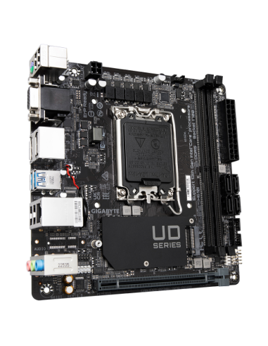 PLACA GIGABYTE H610I,INTEL,1700,H610,2DDR5,128GB,VGA+HDMI+2DP,GBLAN,4SATA3+1M.2,4USB3.2,M-ITX