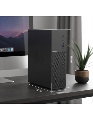 CAJA MICRO-ATX COOLBOX SLIM T100 (NO FUENTE)2USB3.2 1TIPOC USB2.0 COO-PCT100-0