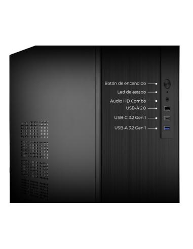 CAJA MICRO-ATX SEMITORRE COOLBOX M460(SIN FUENTE) 2USB3.2 1USB2.0
