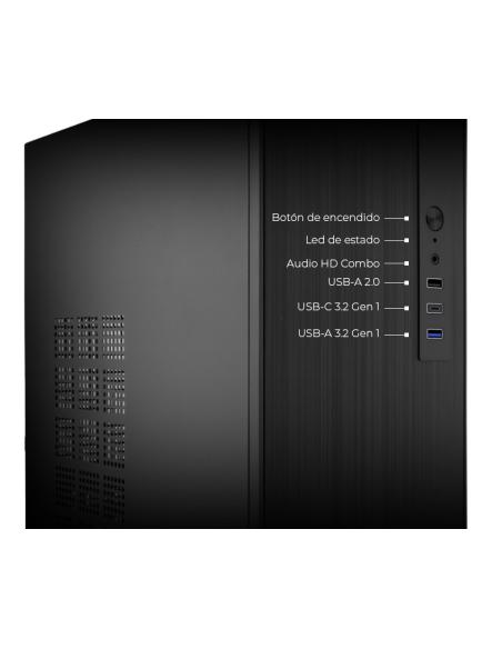 CAJA MICRO-ATX SEMITORRE COOLBOX M460(FUENTE BASIC500GR) 2USB3.2 1USB2.0