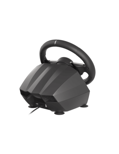GENESIS Seaborg 400 Negro, Plata USB Volante + Pedales Nintendo Switch, PC, PlayStation 4, Playstation 3, Xbox 360, Xbox One, Xb
