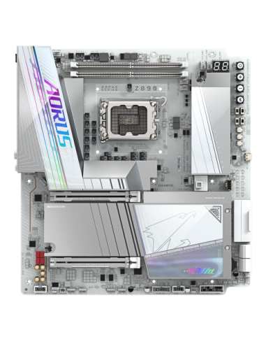 GIGABYTE Z890 AORUS TACHYON ICE Placa Base – Procesadores Intel Core Ultra (Serie 2), VRM de 18+1+2 fases, hasta 9500 MHz DDR5 (