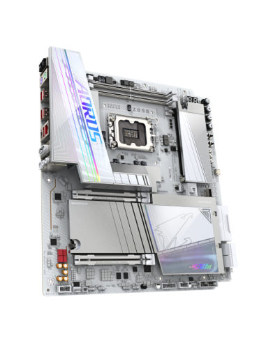 GIGABYTE Z890 AORUS TACHYON ICE Placa Base – Procesadores Intel Core Ultra (Serie 2), VRM de 18+1+2 fases, hasta 9500 MHz DDR5 (