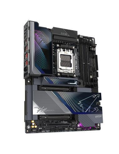 GIGABYTE X870E AORUS MASTER X3D Placa Base - Compatible con procesadores AMD Ryzen 9000, VRM digital de 18+2+2 fases, hasta 9000