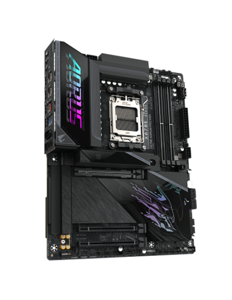 GIGABYTE X870E AORUS PRO X3D Placa Base - Compatible con procesadores AMD Ryzen 9000, VRM digital de 18+2+2 fases, hasta 9000MHz