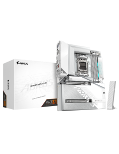 GIGABYTE X870 AORUS STEALTH ICE Placa Base – Compatible con procesadores AMD Ryzen 9000, VRM digital de 16+2+2 fases, hasta 8200