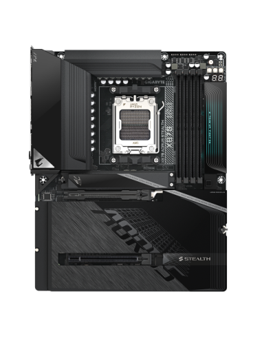 GIGABYTE X870 AORUS STEALTH Placa Base - Compatible con procesadores AMD Ryzen 9000, VRM digital de 16+2+2 fases, hasta 8200MHz 