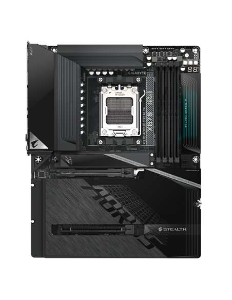 GIGABYTE X870 AORUS STEALTH Placa Base - Compatible con procesadores AMD Ryzen 9000, VRM digital de 16+2+2 fases, hasta 8200MHz 