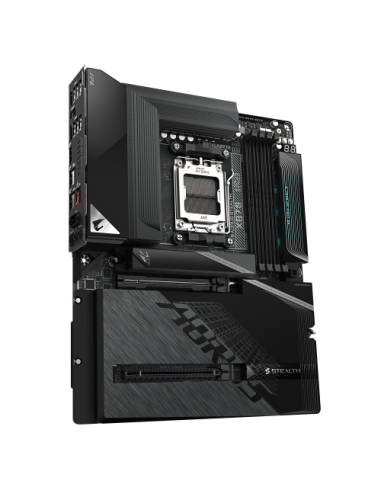 GIGABYTE X870 AORUS STEALTH Placa Base - Compatible con procesadores AMD Ryzen 9000, VRM digital de 16+2+2 fases, hasta 8200MHz 