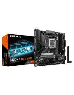GIGABYTE B850M EAGLE WIFI7 Placa Base – CPUs AMD Ryzen Serie 9000, VRM digital de 8+2+2 fases, hasta 8200 MHz DDR5 (O.C.), 1× M.