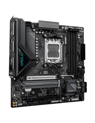 GIGABYTE B850M EAGLE WIFI7 Placa Base – CPUs AMD Ryzen Serie 9000, VRM digital de 8+2+2 fases, hasta 8200 MHz DDR5 (O.C.), 1× M.