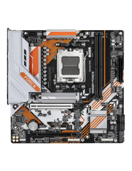 GIGABYTE B850M FORCE Placa Base – Compatible con procesadores AMD Ryzen serie 9000, VRM digital de 8+2+2 fases, hasta 9600 MHz D