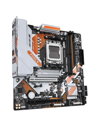GIGABYTE B850M FORCE Placa Base – Compatible con procesadores AMD Ryzen serie 9000, VRM digital de 8+2+2 fases, hasta 9600 MHz D