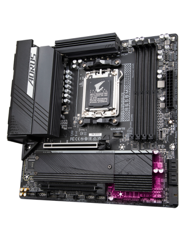 PLACA GIGABYTE B650M AORUS ELITE,AMD,AM5,B650,4DDR5,256GB,HDMI+DP,4SATA3+2M.2,2.5GBE,7USB3.2,MATX