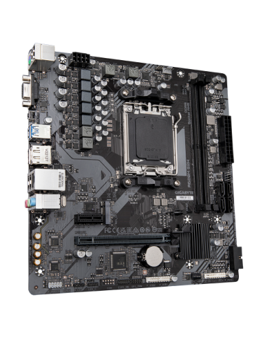 GIGABYTE A620M S2H Placa base - Soporta CPUs AMD Ryzen 8000, VRM digital de 5+2+2 fases, hasta 7200MHz DDR5 (OC), 1xPCIe 4.0 M.2