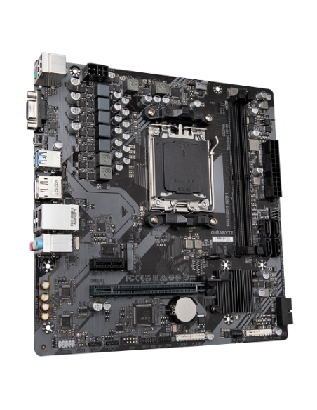 GIGABYTE A620M S2H Placa base - Soporta CPUs AMD Ryzen 8000, VRM digital de 5+2+2 fases, hasta 7200MHz DDR5 (OC), 1xPCIe 4.0 M.2