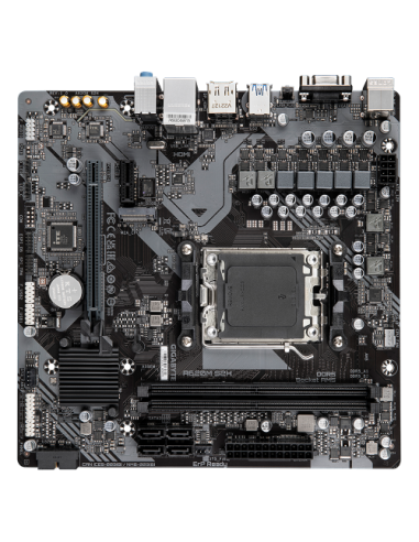 GIGABYTE A620M S2H Placa base - Soporta CPUs AMD Ryzen 8000, VRM digital de 5+2+2 fases, hasta 7200MHz DDR5 (OC), 1xPCIe 4.0 M.2