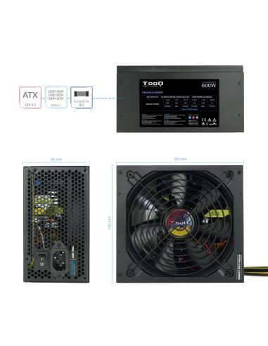 FUENTE ALIMENTACION ATX 600W TOOQ TQAPOLO-600SP