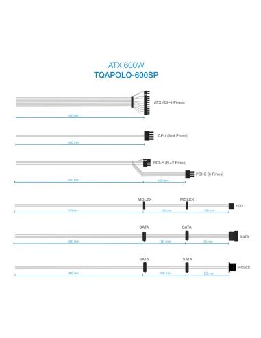 FUENTE ALIMENTACION ATX 600W TOOQ TQAPOLO-600SP