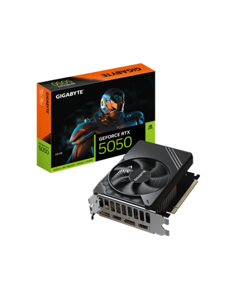 GIGABYTE GeForce RTX 5050 D6 8G Tarjeta Gráfica - 8GB GDDR6, 128bit, PCI-E 5.0, 2572MHz Frecuencia del núcleo, 2 x DP, 2 x HDMI,