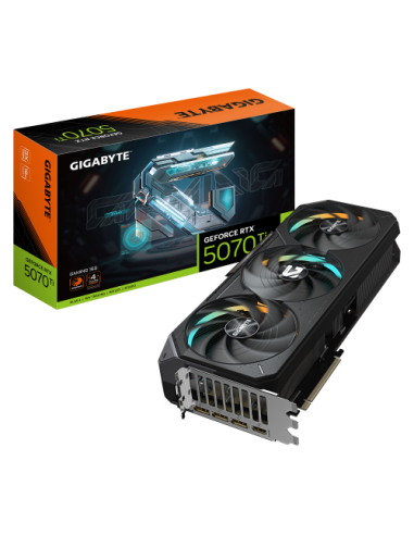 GIGABYTE GeForce RTX 5070 Ti GAMING 16G Tarjeta gráfica - 16 GB GDDR7, 256 bits, PCI-E 5.0, Frecuencia del núcleo 2452 MHz, 3 x 