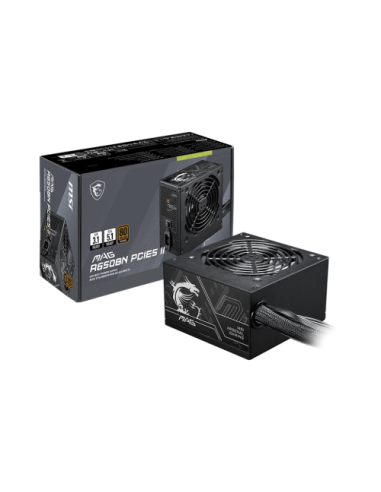 MSI MAG A650BN PCIE5 II unidad de fuente de alimentación 650 W 20+4 pin ATX ATX Negro