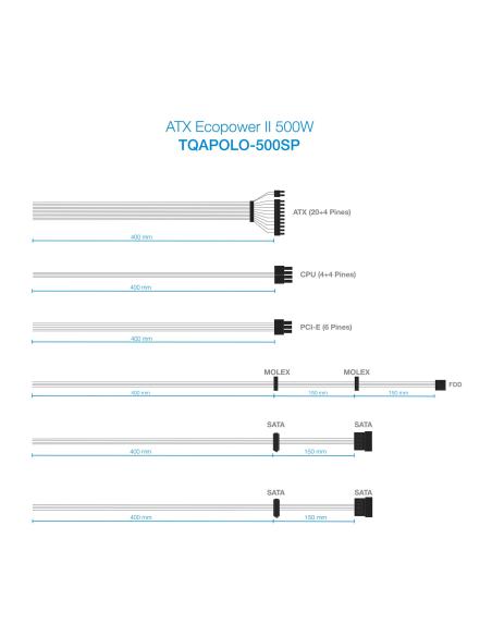 FUENTE ALIMENTACION ATX 500W TOOQ TQAPOLO-500SP