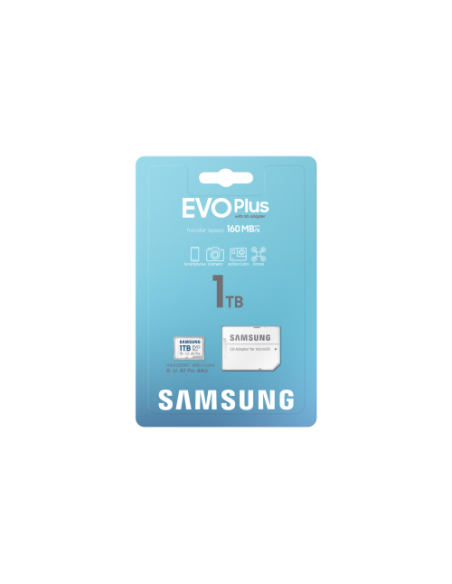 SAMSUNG MICROSD (MB-MC1T0SA/EU) EVO PLUS/1TB/CLASS 10/GARANTIA 10 AÑOS (Q3'24)