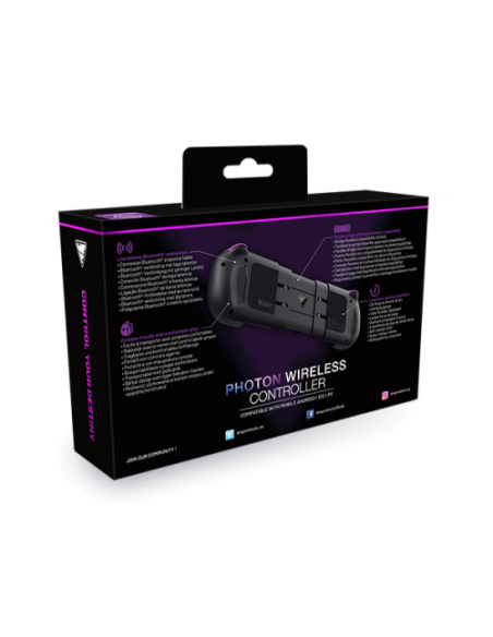 Dragonshock Photon Negro Bluetooth/USB Gamepad Analógico/Digital Android, PC, iOS
