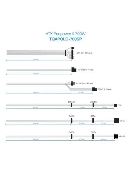 FUENTE ALIMENTACION ATX 700W TOOQ TQAPOLO-700SP