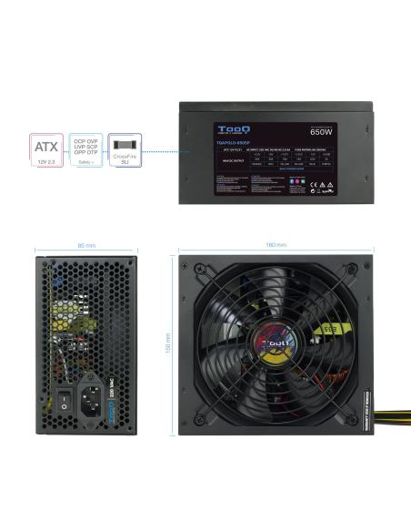 FUENTE ALIMENTACION ATX 650W TOOQ TQAPOLO-650SP