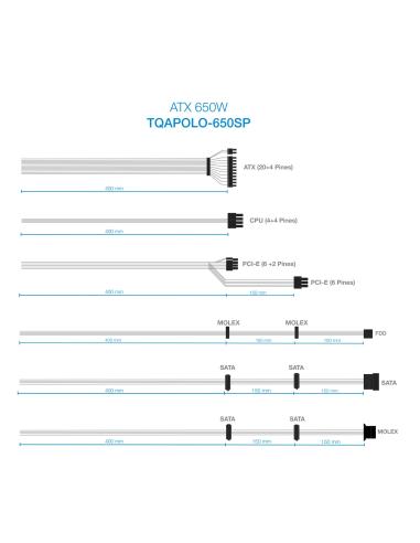 FUENTE ALIMENTACION ATX 650W TOOQ TQAPOLO-650SP