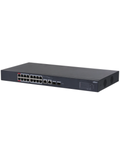 (DH-CS4218-16ET-190-V2) DAHUA SWITCH 18 PUERTOS, GESTIONABLE CON CLOUD. 16 PUERTOS POE