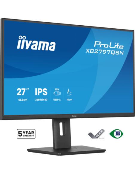 MONITOR IIYAMA, 27", IPS, 4-SIDE SLIM BEZEL 2560X1440 75HZ