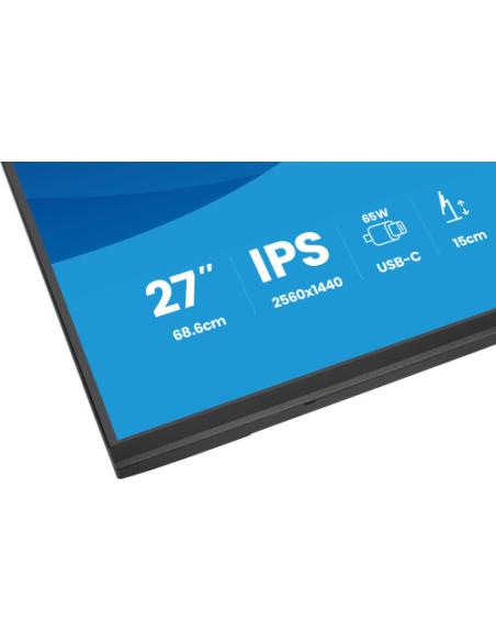 MONITOR IIYAMA, 27", IPS, 4-SIDE SLIM BEZEL 2560X1440 75HZ