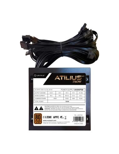 FUENTE ALIMENTACION ATX 750W UNYKA GAMING ATILIUS II 85 EFICIENCIA 120MM 212701
