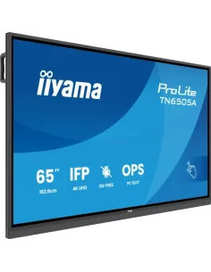 IIYAMA 65" IFP OS-FREE, 40-PTSIR+ WITH,AG / BACTERIA COATING UHD MM 2X20W FRONT+20W SBUW, VGA, HDMI 2X, DP, USB-C 65W PD, PC SLO