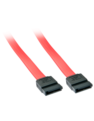 Lindy 33324 cable de SATA 0,5 m Negro, Rojo