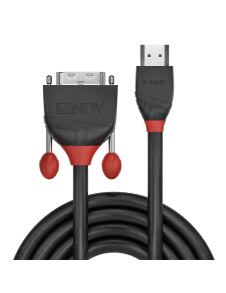 Lindy 36273 adaptador de cable de vídeo 3 m HDMI tipo A (Estándar) DVI-D Negro