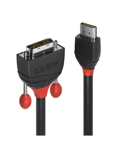 Lindy 36270 adaptador de cable de vídeo 0,5 m HDMI tipo A (Estándar) DVI-D Negro