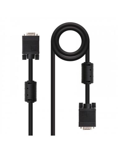 Nanocable CABLE SVGA CON FERRITA, HDB15/M-HDB15/M, 15 M