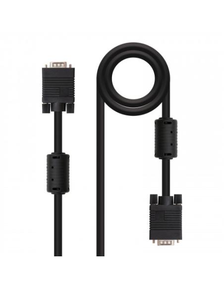 Nanocable CABLE SVGA CON FERRITA, HDB15/M-HDB15/M, 15 M