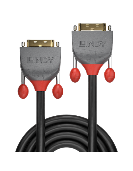 Lindy 36220 cable DVI 0,5 m DVI-D Gris