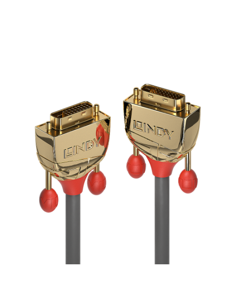 Lindy 36201 cable DVI 1 m DVI-D Oro, Gris
