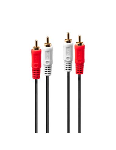 Lindy 35662 cable de audio 3 m 2 x RCA Negro, Rojo, Blanco