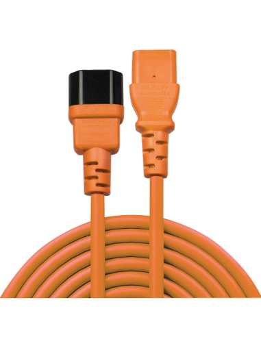 Lindy 30474 cable de transmisión Negro, Naranja 1 m C14 acoplador C13 acoplador